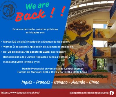 we are back ! !
